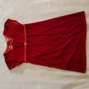 Vintage Youngland Red Velvet Gem Christmas Dress